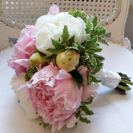Flowers in Riga. Bridal bouquet of  peonies.

A wedding is a special event and each bridal bouquet is an individually made