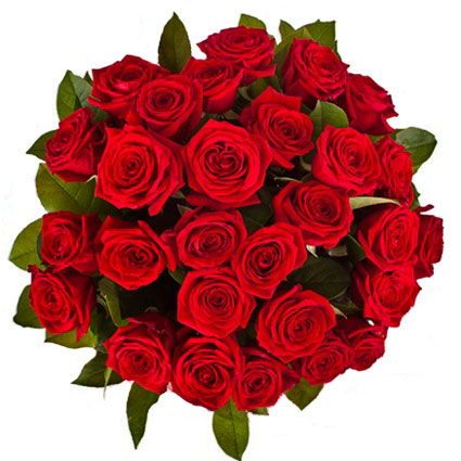 Flowers delivery. Bouquet of 29 red roses.