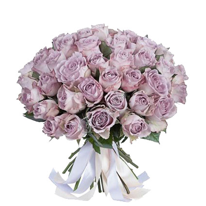 Flower delivery. Purple bouquet of 25 or 35 roses.