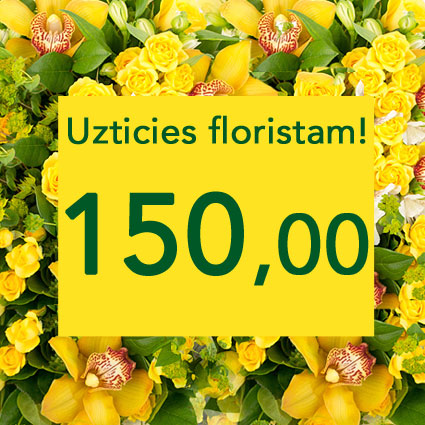Flowers in Riga. Trust the florist! We will create a gorgeous bouquet in yellow tones according to your selected price.