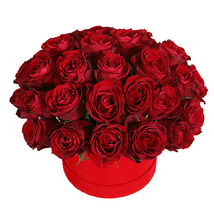 Lieliska dāvana Valentīna dienā Ziedu kārba ar sarkanām rozēm