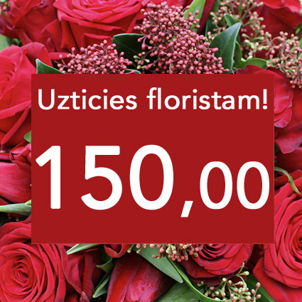 Flowers in Riga. Trust the florist! We will create a gorgeous bouquet in red tones according to your selected price.