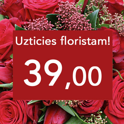 Flowers. Trust the florist! We will create a gorgeous bouquet in red tones according to your selected price. Surprise and