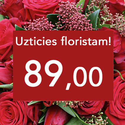 Flowers on-line. Trust the florist! We will create a gorgeous bouquet in red tones according to your selected price.